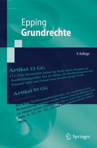 Cover image: Grundrechte 9th edition 9783662631652