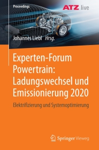 Cover image: Experten-Forum Powertrain: Ladungswechsel und Emissionierung 2020 9783662635230