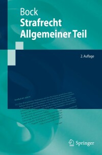 Cover image: Strafrecht Allgemeiner Teil 2nd edition 9783662635650