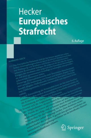 Cover image: Europäisches Strafrecht 6th edition 9783662635759