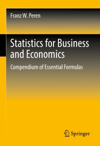 Cover image: Statistics for Business and Economics 9783662642757