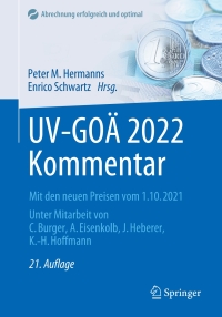 Imagen de portada: UV-GOÄ 2022 Kommentar 21st edition 9783662644874