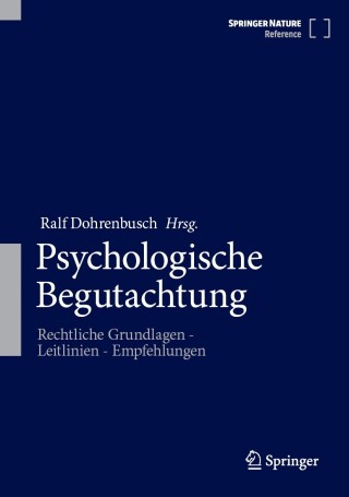 Cover image: Psychologische Begutachtung 9783662647967
