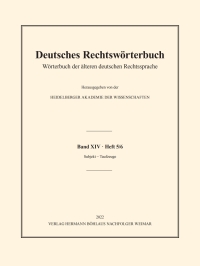 Cover image: Deutsches Rechtswörterbuch 9783662649428