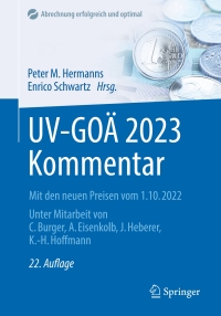Cover image: UV-GOÄ 2023 Kommentar 22nd edition 9783662663806