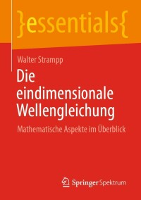 表紙画像: Die eindimensionale Wellengleichung 9783662664278