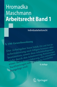 Imagen de portada: Arbeitsrecht Band 1 8th edition 9783662666227