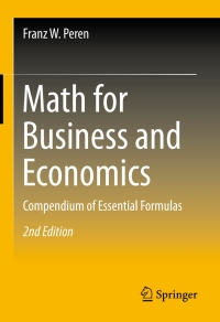 Cover image: Math for Business and Economics 2nd edition 9783662669747