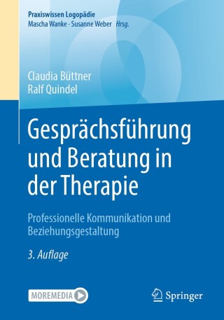 Cover image: Gesprächsführung und Beratung in der Therapie 3rd edition 9783662675212