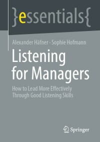 Cover image: Listening for Managers 9783662676233