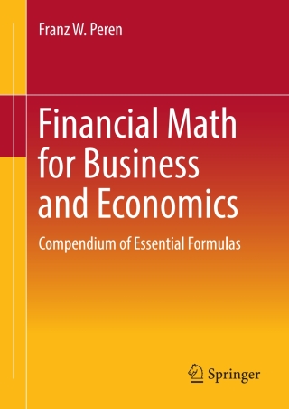 Cover image: Financial Math for Business and Economics 9783662676455
