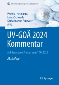 Cover image: UV-GOÄ 2024 Kommentar 23rd edition 9783662682319
