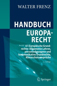 Cover image: Handbuch Europarecht 2nd edition 9783662685808