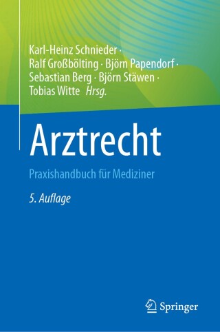 Cover image: Arztrecht 5th edition 9783662685921