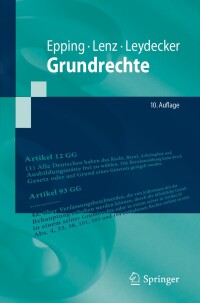 Cover image: Grundrechte 10th edition 9783662686089