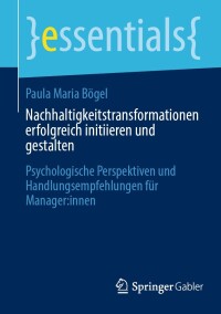 Imagen de portada: Nachhaltigkeitstransformationen erfolgreich initiieren und gestalten 9783662686928