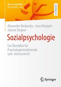 Cover image: Sozialpsychologie 9783662688298