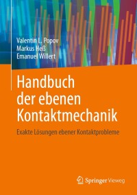 Cover image: Handbuch der ebenen Kontaktmechanik 9783662690000