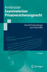 Titelbild: Examinatorium Privatversicherungsrecht 3rd edition 9783662694626