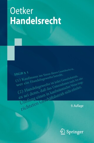 Cover image: Handelsrecht 9th edition 9783662704875