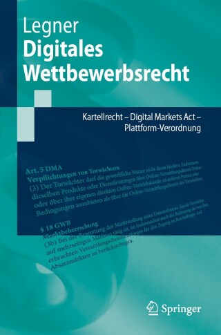 Cover image: Digitales Wettbewerbsrecht 9783662704912
