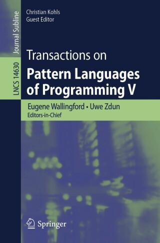 Imagen de portada: Transactions on Pattern Languages of Programming V 9783662708095