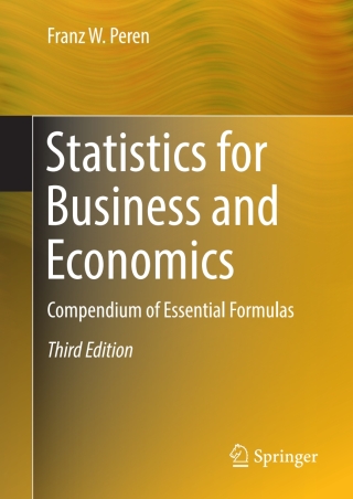 Cover image: Statistics for Business and Economics 3rd edition 9783662712191