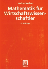 Cover image: Mathematik für Wirtschaftswissenschaftler 4th edition 9783519102045