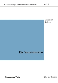 Cover image: Die Vorratsinventur 9783663003564