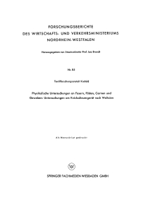 表紙画像: Physikalische Untersuchungen an Fasern, Fäden, Garnen und Geweben: Untersuchungen am Knickscheuergerät nach Weltzien 9783663032915