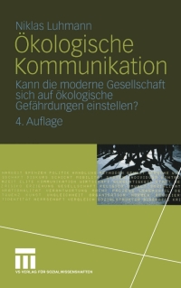 Cover image: Ökologische Kommunikation 4th edition 9783531517759