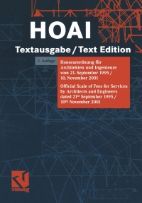 Titelbild: HOAI 3rd edition 9783528216672