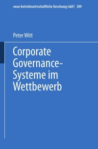 Cover image: Corporate Governance-Systeme im Wettbewerb 9783824491070