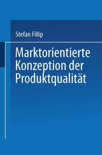 Cover image: Marktorientierte Konzeption der Produktqualität 9783824465392