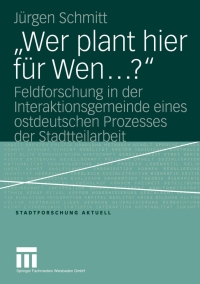 صورة الغلاف: „Wer plant hier für Wen…?“ 9783810041180