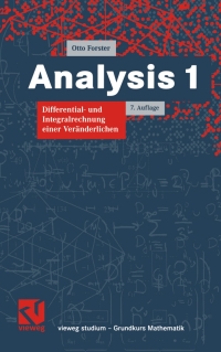 Cover image: Analysis 1 7th edition 9783528672249