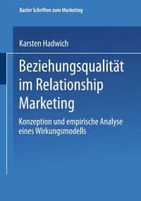 Imagen de portada: Beziehungsqualität im Relationship Marketing 9783409124867