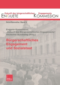 Cover image: Bürgerschaftliches Engagement und Sozialstaat 1st edition 9783810032478