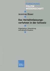 Cover image: Das Vernehmlassungsverfahren in der Schweiz 9783810040114