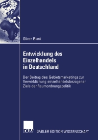 Imagen de portada: Entwicklung des Einzelhandels in Deutschland 9783824482214