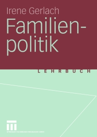 صورة الغلاف: Familienpolitik 9783810034106