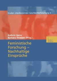 Immagine di copertina: Feministische Forschung — Nachhaltige Einsprüche 1st edition 9783810032560