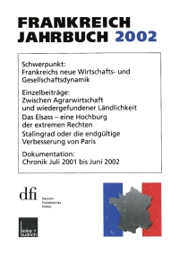 Imagen de portada: Frankreich-Jahrbuch 2002 9783810036124