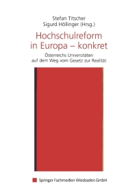 Cover image: Hochschulreform in Europa — konkret 1st edition 9783810039187