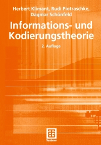 صورة الغلاف: Informations- und Kodierungstheorie 2nd edition 9783519230038