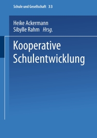 Imagen de portada: Kooperative Schulentwicklung 1st edition 9783810041036