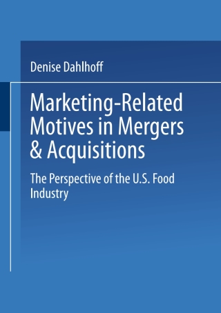 Cover image: Marketing-Related Motives in Mergers & Acquisitions 9783824476695