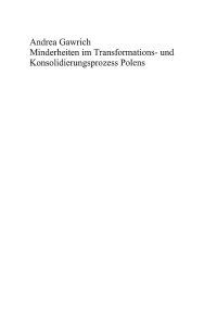 Cover image: Minderheiten im Transformations- und Konsolidierungsprozess Polens 9783810037756