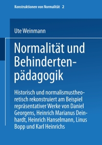 Cover image: Normalität und Behindertenpädagogik 9783810035691