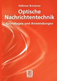 Cover image: Optische Nachrichtentechnik 9783519004189